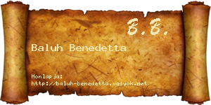Baluh Benedetta névjegykártya